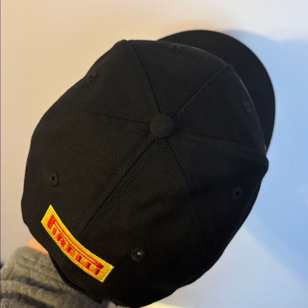 Pirelli Large Patch Logo Black Baseball Hat Cap T… - image 5